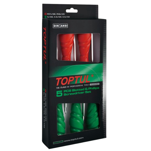 Набор отверток TOPTUL 5 шт ударных (GAAE0509)