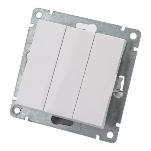 Выключатель 3-кл UNIVersal Афина 10A белый A0043