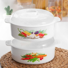 Контейнер пищевой кастрюля пластик 2,1л Полимербыт (170735)