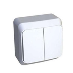 Выключатель О/У 2-кл 10А IP44 бел. БЕЛТИЗ А5 10-001