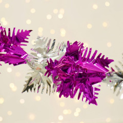 Мишура-гирлянда растяжка Снежинка 18*150см микс (702494)