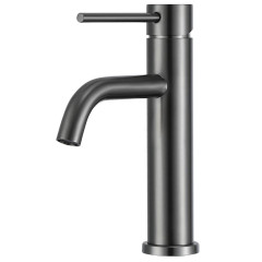 Смеситель для умывальника FRAP F10807-9, оружейная сталь