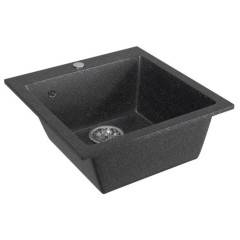 Мойка комп. MIXLINE ML-GM14 420х500x190мм, черная, сифон