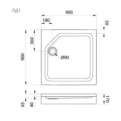 Поддон акриловый ТРИТОН 