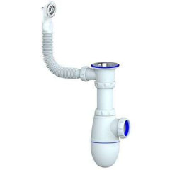 Сифон для мойки UNICORN B421 1 1/2''х40 с круглым переливом