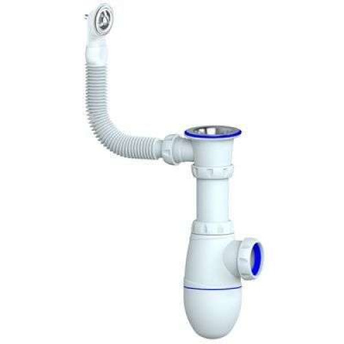 Сифон для мойки UNICORN B421 1 1/2''х40 с круглым переливом