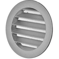 Решетка вентиляционная круглая D185 алюминиевая с фланцем D160 16РКМ