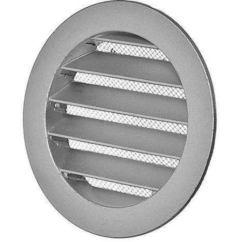 Решетка вентиляционная круглая D185 алюминиевая с фланцем D160 16РКМ