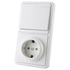 Блок комбинированный TDM выкл+розетка 2P+E шторки 10А БКВР-1 SQ1813-0001