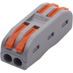 Клемма без пасты с рычажком проходная 2х2  0,08...4мм.кв.STEKKER LD222-422