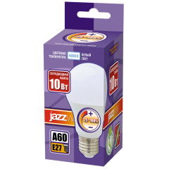 Лампа E27 светодиод.10Вт 4000К JazzWay А60 (820Lm) диммир.