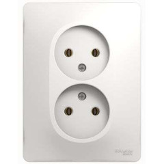 Розетка 2-ая 2P GLOSSA белый GSL000120 (458705)