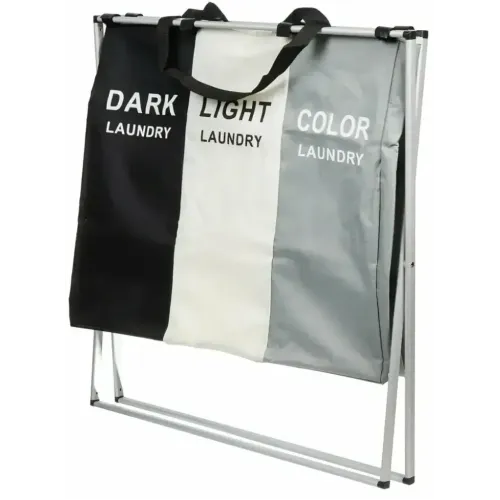 Корзина для белья 65х39х60 см прямоугольная, 3 секции (Y6-10753)