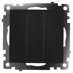 Выключатель 3-кл Катрин черный GLS10-7108-05