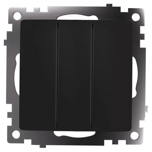 Выключатель 3-кл Катрин черный GLS10-7108-05