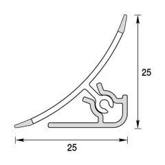 Плинтус ПВХ ИДЕАЛ для столешницы 106 Мрамор бежевый 3м.