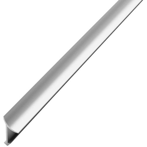 Профиль под плитку алюм. 10мм внутр. 2,7м Серебро Люкс (Лука ПК-06-1-01)