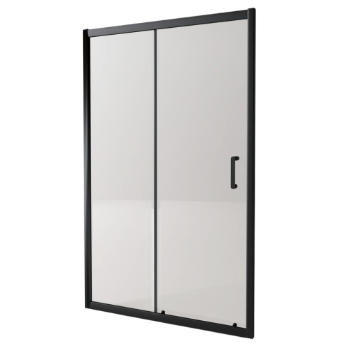 Душевое ограждение в проем EVA GOLD 110х190см, прозрачное стекло, профиль чёрный матовый, EG1B