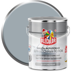 Эмаль для бетонного пола OLECOLOR серый (3.5 кг)