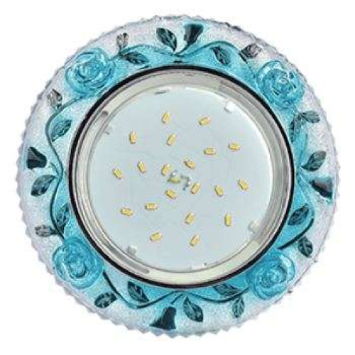 Свет. точ. ECOLA LD7071 GX53 Розы голубой/хром FB53CREFB(622617)(*1)
