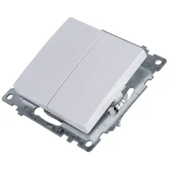 Выключатель 2-кл Катрин белый GLS10-7104-01