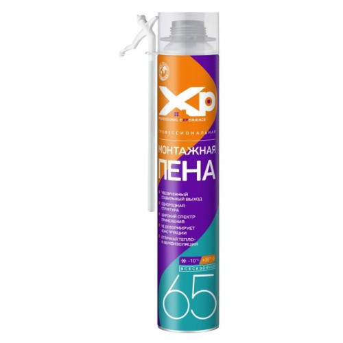 Пена монтажная Хр 65л проф всесезонная 750мл (104272)