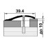 Порог-кант 39,4мм 1,35 алюминий (Лука ПР 02.1350.001)