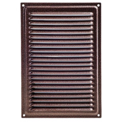 Решетка металлическая с сеткой 170*240ВР медь