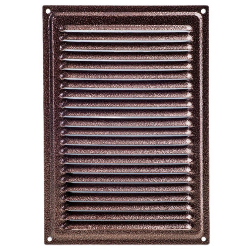 Решетка металлическая с сеткой 170*240ВР медь