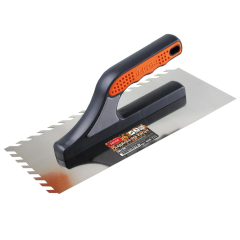 Гладилка DECOR нерж. косой зуб 280х130мм (680-111)