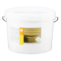 Краска в/д APIS акриловая Интерьерная моющаяся белая 14кг