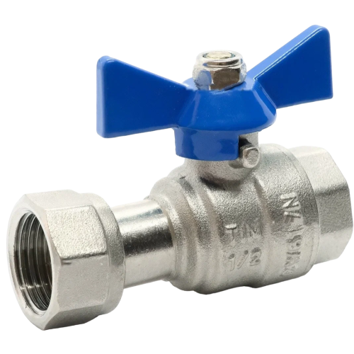 Кран шаровый с накидной гайкой ф 1/2