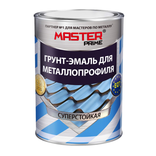 Грунт-эмаль MASTER PRIME для металлопрофиля RAL 6005 зеленый мох 0,9 кг