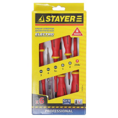 Набор отверток диэлектр. STAYER 6 шт (25145-H6)