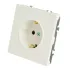 Розетка 2P+Е ЭМИЛИ шторки белый RST16-5110-01