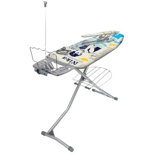 Гладильная доска NIKA GRAND (европодст. д/утюга, рукав, улд. 2,2м, розетка, полка) 1220х420мм (185968)