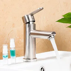 Смеситель для умывальника FRAP F10801 керам. кран-букса, латунь