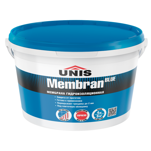 Гидроизоляция UNIS BlueMembran 4 кг (мембрана гидроизоляционная )