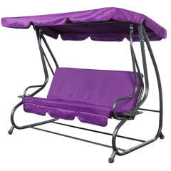 Качели садовые 3-х мест 200х120х164 см до 300кг лавандовые, расклад. Green Days YTGSW030-19-3220 (461977)