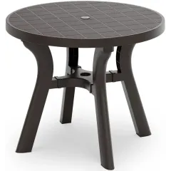 Стол пластм круглый Атлант мокко 900х900х765мм М 8942 (501655)