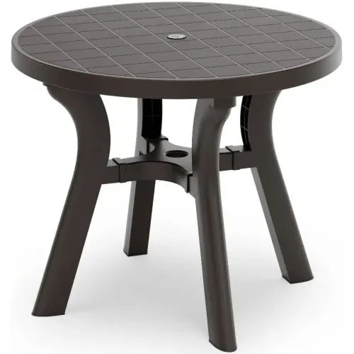 Стол пластм круглый Атлант мокко 900х900х765мм М 8942 (501655)