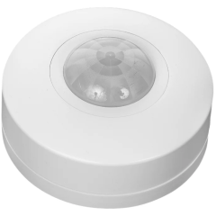 ИК-Датчик движ. 1200Вт (три сенсора/обзор=360гр./дальн.=6м) IP33 потолочн. бел. SQ0324-0018 ДДП-03 TDM