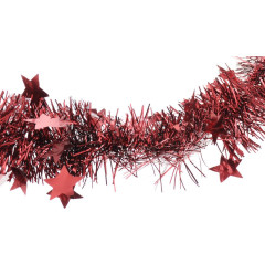 Мишура 2,0м d=150/85мм со звездами, винно-красный/серебренный/золотая (SYMTB-171944 N.N)