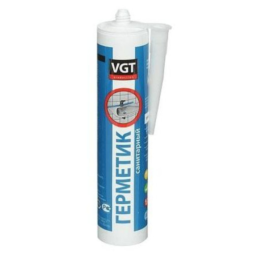 Герметик акриловый VGT для н/р в/р санитарный Белый (мастика) 400мл