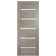 Дверное полотно HD01 ДО 80 дуб дымчатый, экошпон (HODO)