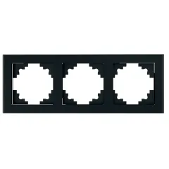 Рамка 3-пост Катрин стекло черный GFR00-7003-05
