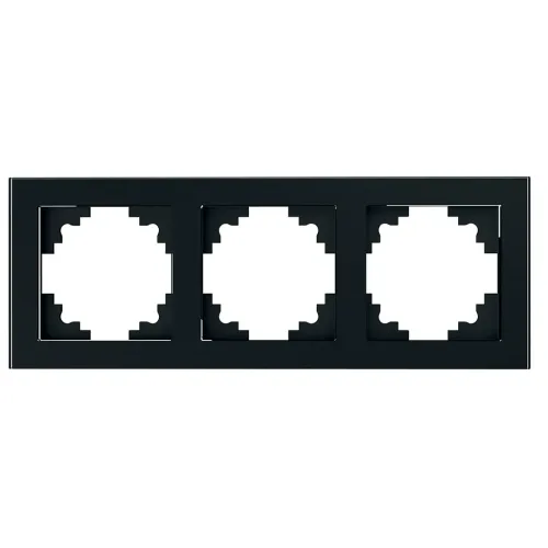 Рамка 3-пост Катрин стекло черный GFR00-7003-05