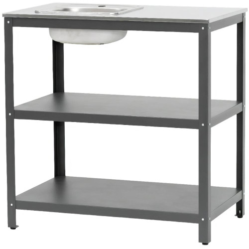 Стол PATIO P-02 разделочный, с мойкой