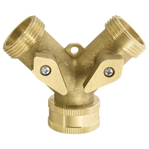 Разветвитель PALISAD 2- х  канальный, регулируемый, латунный, внешняя и внутренняя резьба 3/4