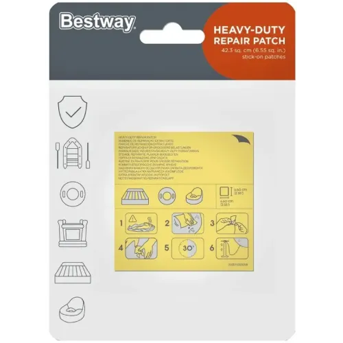 Ремкомплект Bestway для бассейнов 6,5х6,5см 10 самоклеящихся заплат 62068BW (247788)